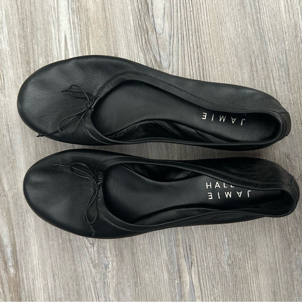 Jamie Haller Black Leather Ballet Flats Size 38